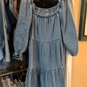 Calista Blue Denim Long Sleeve Dress